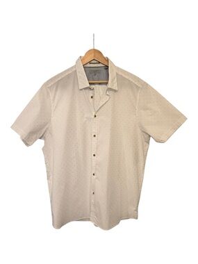 Ted Baker London SERS Diamond Geo Print Shirt 7 3XL Made in Portugal Cotton EUC